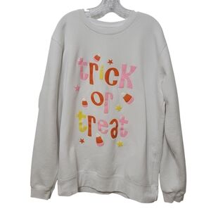 Pacific & Co | Trick or Treat Halloween Graphic Sweatshirt Candy Corn Summerween